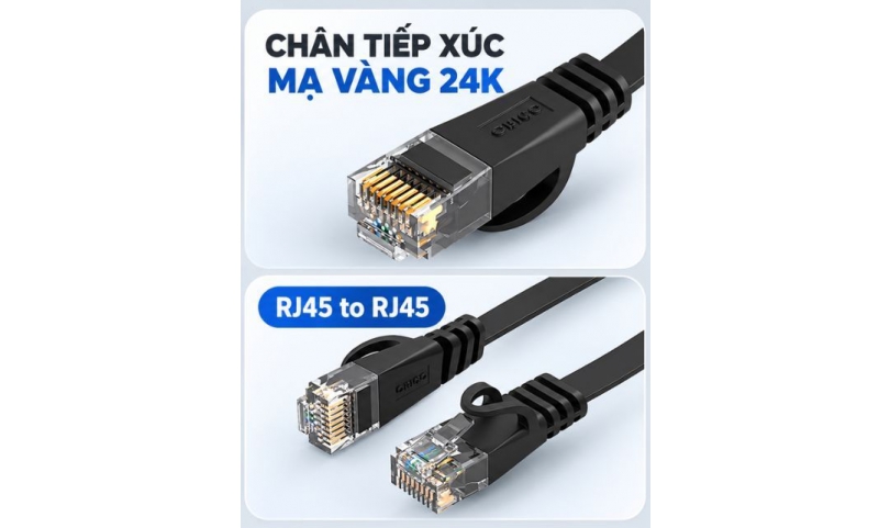 Dây dẹt cáp mạng Cat 6 Orico 5 Mét