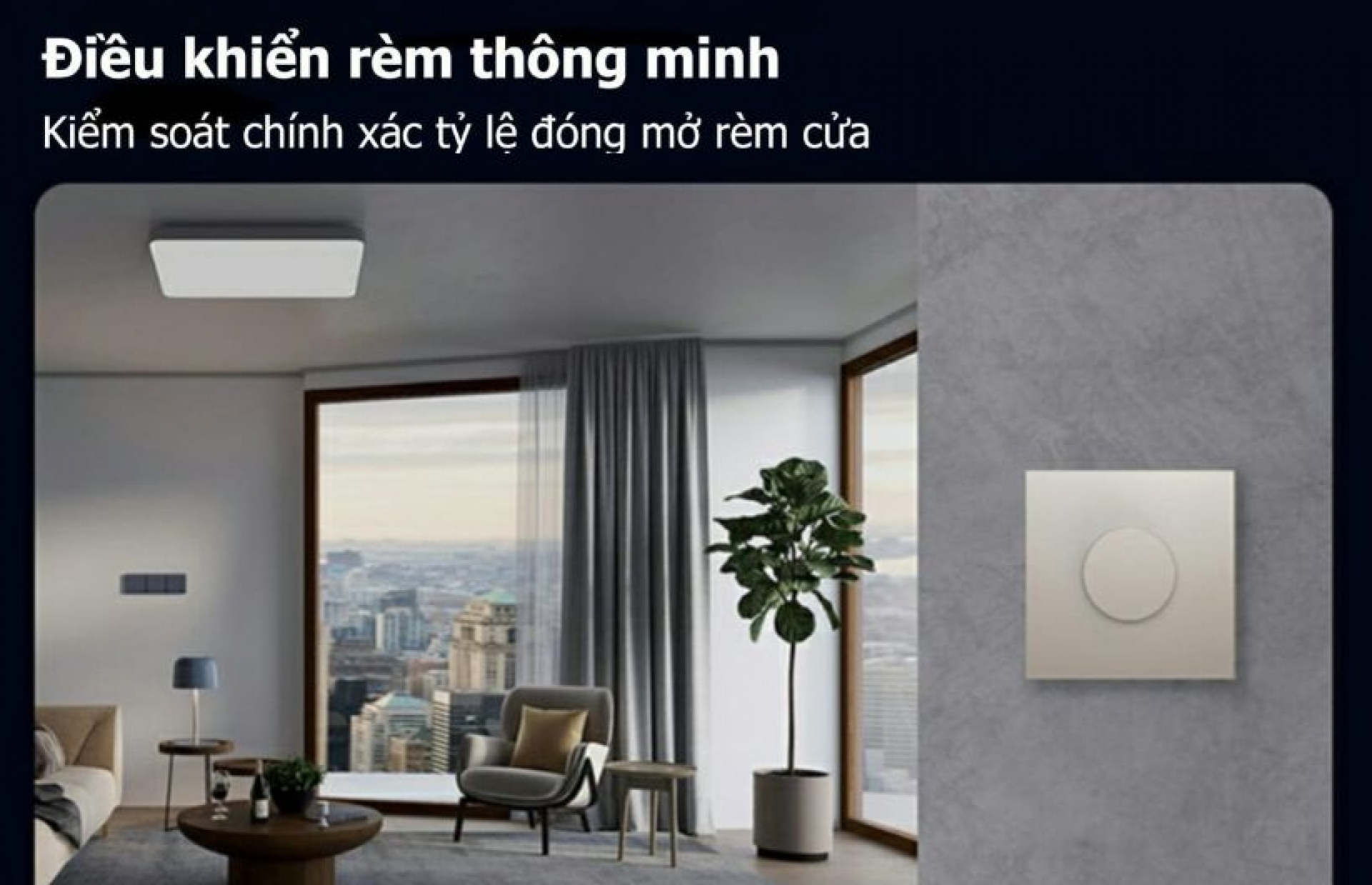 Công tắc Dimmer Aqara H2 | Gray KD-R01D
